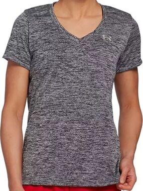 Under Armour Women's HeatGear Gray Heather V-Neck Tee Size XS